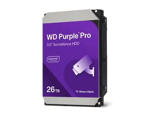 WD Purple Pro WD260PURP - Harddisk - 26 TB overvåking, smartvideo - intern - 3.5" - SATA 6Gb/s - 7200 rpm - buffer: 512 MB