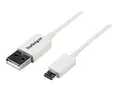 StarTech.com 0.5m White Micro USB Cable Cord A to Micro B - Micro USB Charging Data Cable - USB 2.0 - 1x USB A Male, 1x USB Micro B Male (USBPAUB50CMW) - USB-kabel - Micro-USB type B til USB - 0.5 m