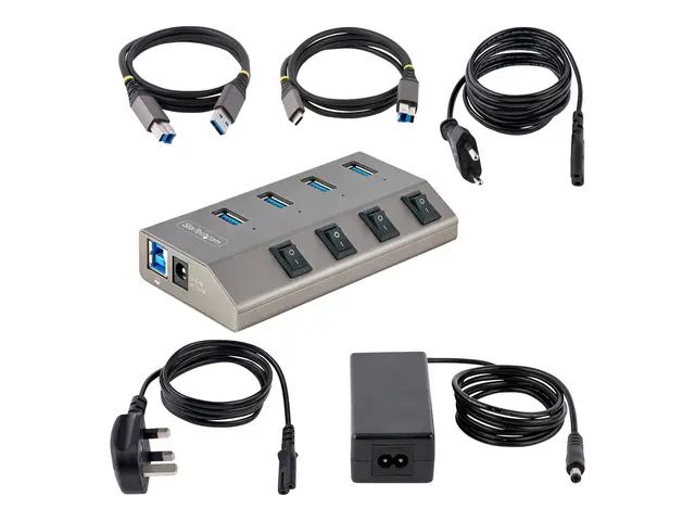 StarTech.com 4-Port Self-Powered USB-C Hub with Individual On/Off ...