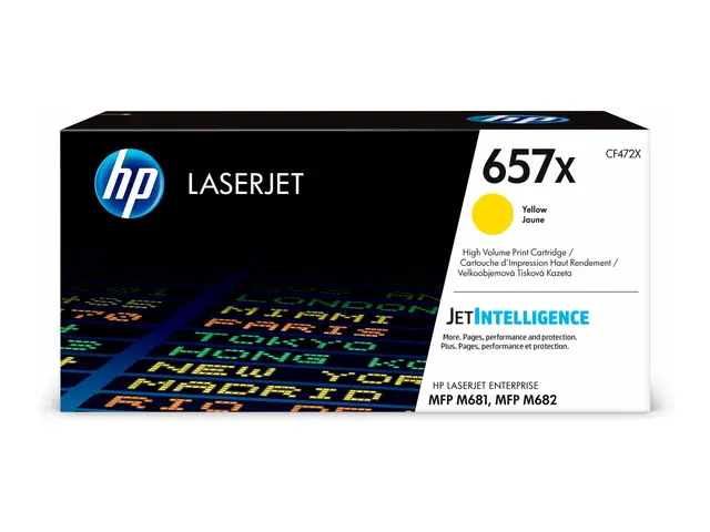 HP 657X - Høy ytelse - gul - original - LaserJet - tonerpatron (CF...