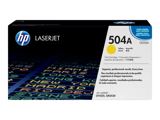HP 504A - Gul - original - LaserJet - tonerpatron (CE252A) - for C...