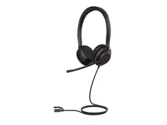 Yealink UH35 Dual - Hodesett - on-ear - kablet USB-A, USB-C - svart - Certified for Microsoft Teams