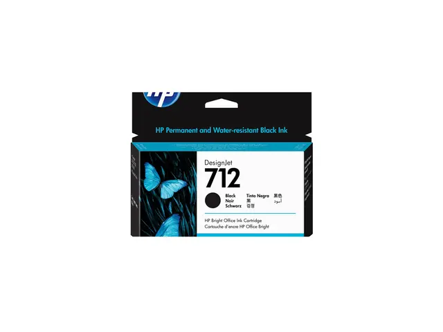 HP 712 - 80 ml - svart - original - DesignJet - blekkpatron - for ...
