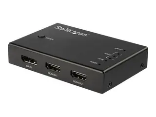 StarTech.com 4 Port HDMI Video Switch - 3x HDMI &amp; 1x DisplayPort 4K 60Hz - Video/audio switch - 3 x HDMI + 1 x DisplayPort - stasjon&#230;r