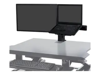 Ergotron WorkFit - Monteringssett (skrivebordsmontering) for LCD-skjerm / notebook - svart - skjermst&#248;rrelse: inntil 24&quot;