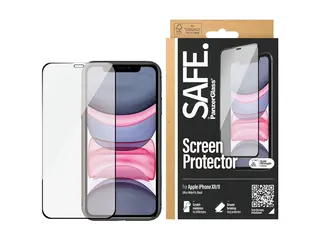 SAFE. by PanzerGlass - Skjermbeskyttelse for mobiltelefon kant-til-kant - glass - rammefarge svart - for Apple iPhone 11, XR