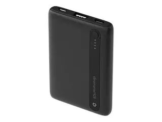 dbramante1928 re-charge - Strømbank - 5000 mAh 2 utgangskontakter (24 pin USB-C, USB) - på kabel: USB-C - svart