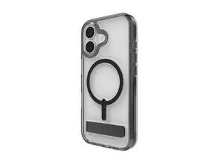 Zagg Santa Cruz Snap - Baksidedeksel for mobiltelefon med stativ - MagSafe-samsvar - kullsort - for Apple iPhone 17