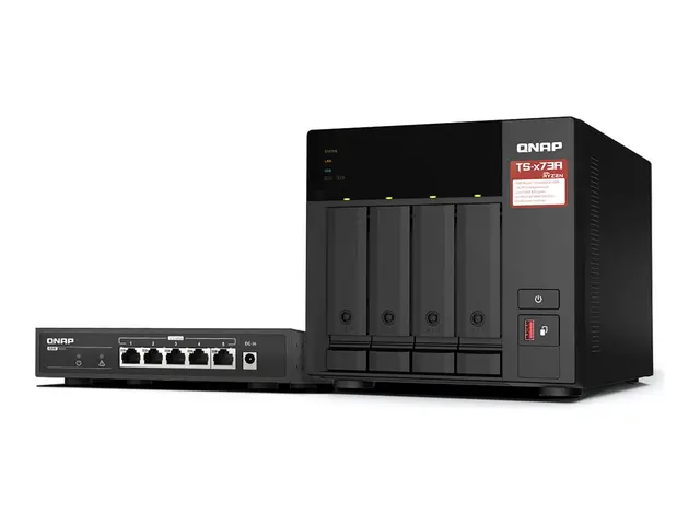 QNAP TS-473A - NAS-server 4 brønner SATA 6Gb/s RAID JBOD, 0, 1, 10...