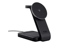 Trust Viro - Trådløst ladestativ magnetisk, 3-i-1 - 20 watt - svart