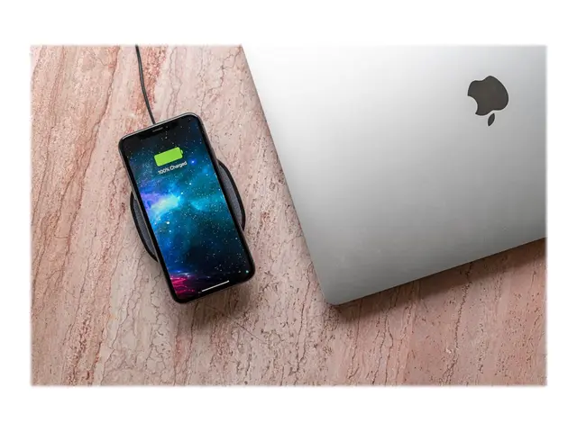 mophie - Trådløs ladepute + AC-strømadapter - 15 watt - svart - Eu...
