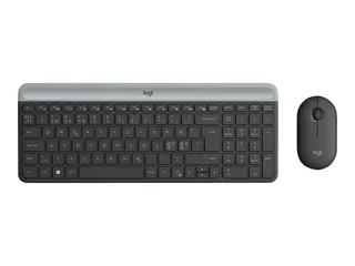 Logitech Slim Wireless Combo MK470 Tastatur- og mussett - tr&#229;dl&#248;s - 2.4 GHz - Nordisk - grafitt