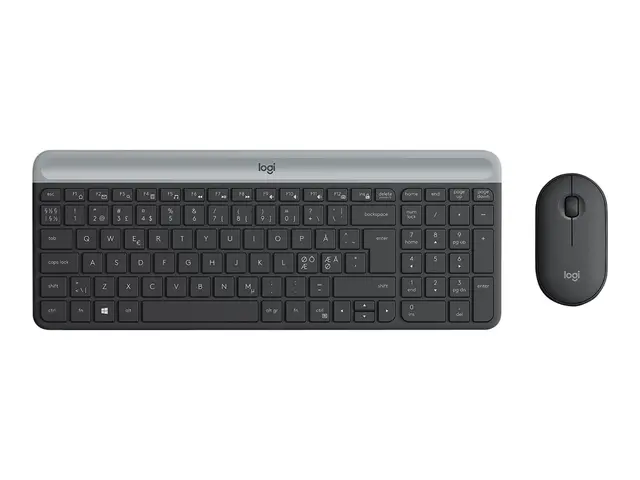 Logitech Slim Wireless Combo MK470 - Tastatur- og mussett - trådlø...