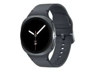 Samsung Galaxy Watch8 - 40 mm - grafitt smartklokke med sportsb&#229;nd - gummi - grafitt - b&#229;ndbredde: S/M - display 1.34&quot; - 32 GB - NFC, Bluetooth, Wi-Fi, LTE - 4G - 30 g