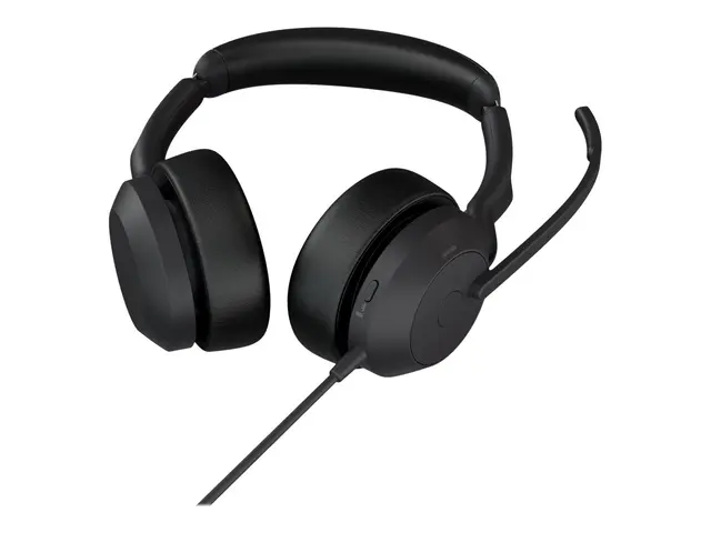 Jabra Evolve2 50 UC Stereo - Hodesett on-ear kablet aktiv støydemp...