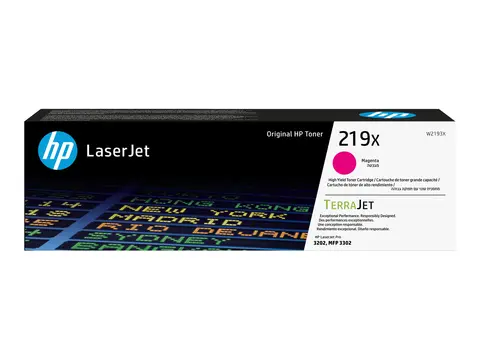 HP 219X - H&#248;y ytelse - magenta original - LaserJet - tonerpatron (W2193X) - for Color LaserJet Pro MFP 3302fdn