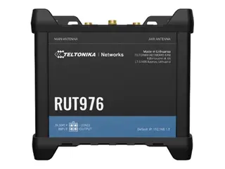 Teltonika RUT976 - Tr&#229;dl&#248;s ruter - maske WWAN 4-portssvitsj - 5G, LTE - 4G, 5G - DIN-skinnemonterbar, veggmonterbar, overflatemonterbar