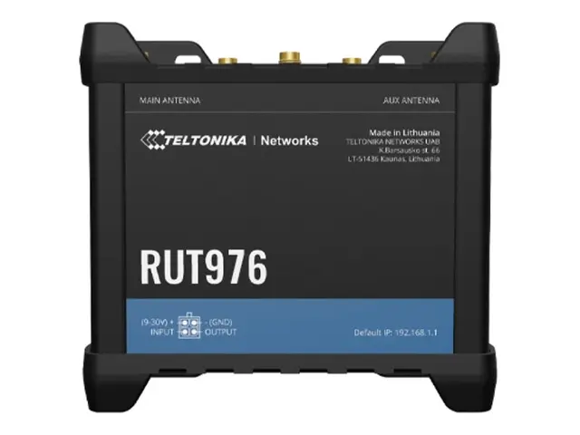 Teltonika RUT976 - Trådløs ruter maske WWAN 4-portssvitsj 5G, LTE ...