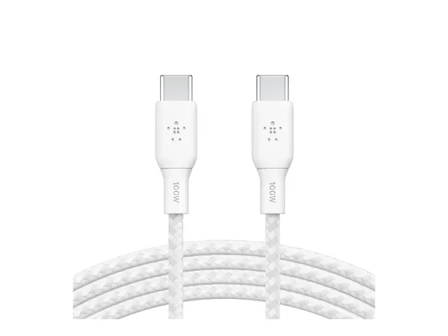 Belkin BoostCharge - USB-kabel 24 pin USB-C (hann) til 3 m hvit