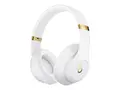 Beats Studio3 Wireless - Hodetelefoner med mikrofon full størrelse - Bluetooth - trådløs - aktiv støydemping - lydisolerende - hvit