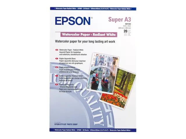 Epson - Strålende hvit - A3 plus (329 x 423 mm) - 188 g/m² - 20 ar...