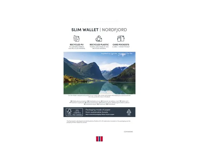 KEY Nordfjord - Lommebok for mobiltelefon kunstlær svart 6.7" Appl...