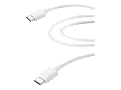 Cellular Line - USB-kabel - 24 pin USB-C (hann) til 24 pin USB-C (hann) 2 m - hvit