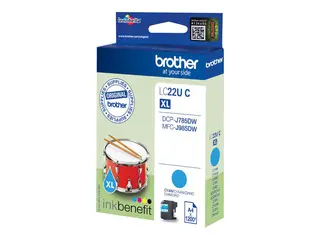 Brother LCLC22UC - XL - cyan - original blekkpatron - for Brother DCP-J785DW, MFC-J985DW