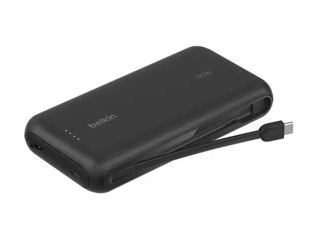 Belkin BoostCharge - Strømbank med integrert kabel 20000 mAh 30 wa...