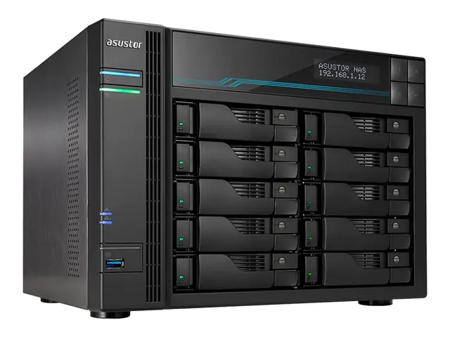 ASUSTOR Lockerstor 10 AS6510T - NAS-server brønner SATA 6Gb/s RAID...