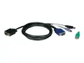 Eaton Tripp Lite Series 10ft USB / PS2 Cable Kit for KVM Switches B040 / B042 Series KVMs 10' Tastatur / video / musekabelsett (KVM) - 3 m - formstøpt