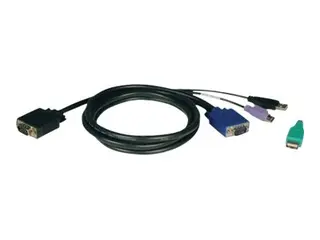 Eaton Tripp Lite Series 10ft USB / PS2 Cable Kit for KVM Switches B040 / B042 Series KVMs 10' Tastatur / video / musekabelsett (KVM) - 3 m - formstøpt