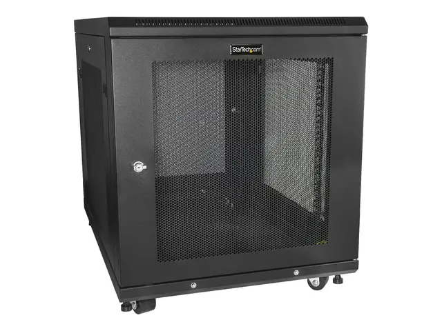 StarTech.com 12U Server Rack Cabinet, 4-Post Adjustable Depth (2" ...