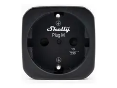 Shelly Plug M Gen3 - Smartplugg - trådløs Wi-Fi, Bluetooth - svart