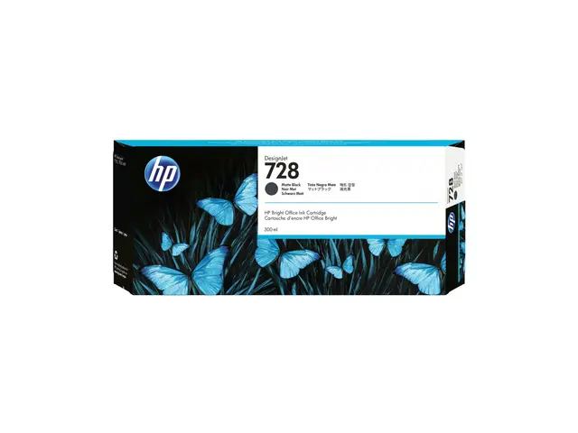HP 728 - 300 ml - matt svart - original - DesignJet - blekkpatron ...