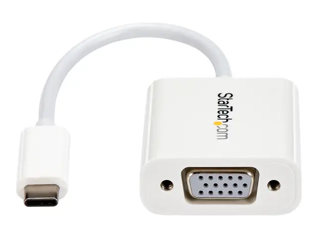 StarTech.com USB-C to VGA Adapter - White 1080p Video Converter Fo...