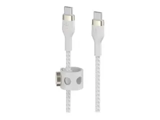 Belkin BoostCharge - USB-kabel - 24 pin USB-C (hann) til 24 pin USB-C (hann) 1 m - hvit