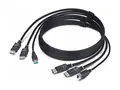 StarTech.com 6ft (1.8m) Dual-DisplayPort and USB 5Gbps KVM Cable Tastatur / video / musekabel (KVM) - DisplayPort, USB-type A (hann) til DisplayPort, USB Type B (hann) - 1.83 m - 4K 60Hz st&#248;tte, HDR10-st&#248;tte - svart