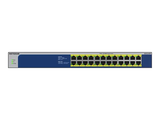 NETGEAR GS524PP - Switch - ikke-styrt - 24 x 10/100/1000 (PoE+) - ...