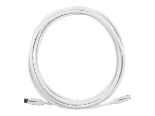 StarTech.com USB C to Cable - 13 ft / 4m 5A PD M/M White 2.0 USB-I...