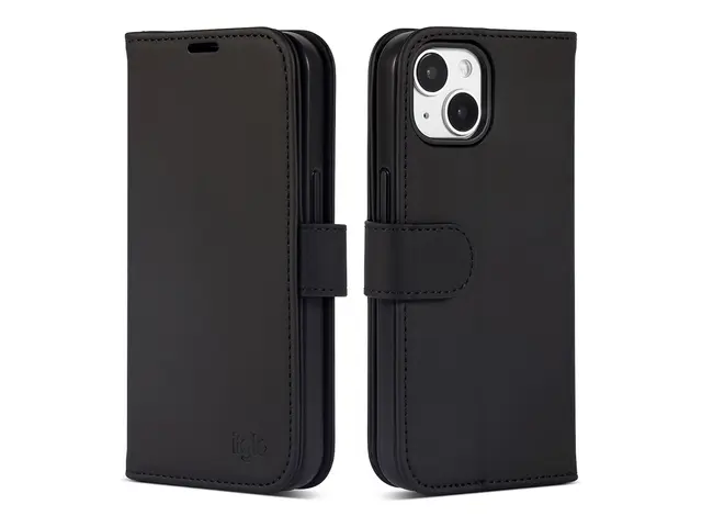 iiglo - Lommebok for mobiltelefon prima polyuretanlær svart Apple ...
