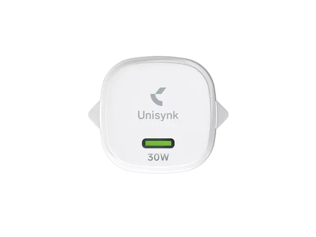 Unisynk - Strømadapter kompakt 30 watt PD/PPS, Fast Charge (24 pin...