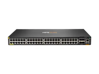 HPE Aruba 6200F 48G Class4 PoE 4SFP+ 740W Switch Switch - L3 - Styrt - 48 x 10/100/1000 (PoE+) + 4 x 1 Gigabit / 10 Gigabit SFP+ - rackmonterbar - PoE+ (740 W)