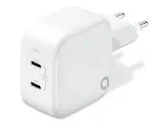 Andersson WLC-G2300 - Strømadapter - 45 watt 3 A - PD 3.0, PD/PPS - 2 utgangskontakter (24 pin USB-C) - hvit