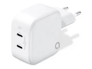 Andersson WLC-G2300 - Strømadapter - 45 watt 3 A - PD 3.0, PD/PPS - 2 utgangskontakter (24 pin USB-C) - hvit