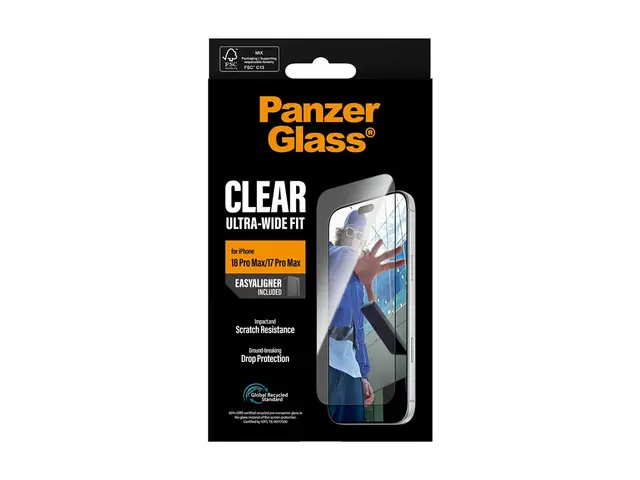 PanzerGlass® Screen Protector iPhone 2026 Pro Max | 17 Pro Max | Ultra-Wide Fit w. EasyAligner 