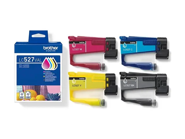Brother LC527 Value Pack - 4-pack svart, gul, cyan, magenta origin...