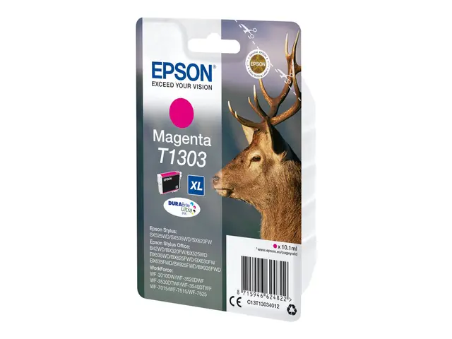 Epson T1303 - XL-størrelse magenta original blære med RF/lyd-alarm...