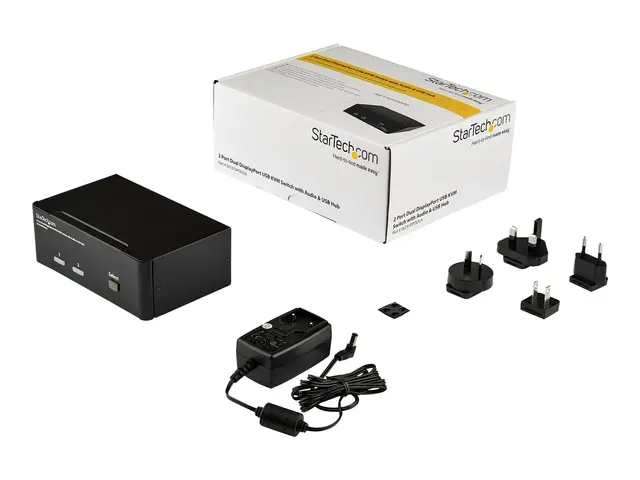 StarTech.com Dual Monitor DisplayPort KVM Switch - 2 Port - USB 2....