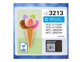 Brother LC3213C - Høy ytelse - cyan original - blekkpatron - for Brother DCP-J772DW, DCP-J774DW, MFC-J890DN, MFC-J890DW, MFC-J890DWN